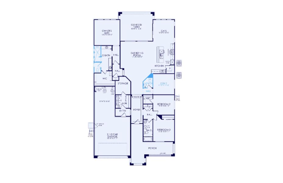 2D floor plan layout of this home in Foothills at Northpointe, Peoria, AZ (Image 4).