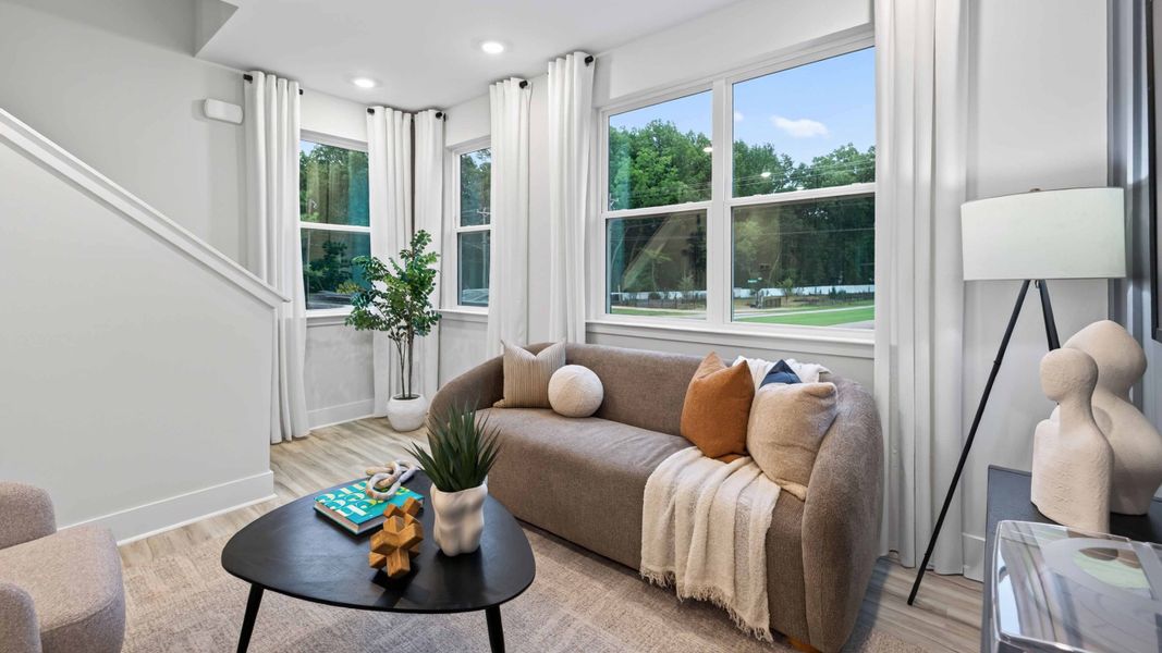 Representative furnished interior of a home built from the Carlton by D.R. Horton in Kingman Townhomes, Charlotte (Image 14).