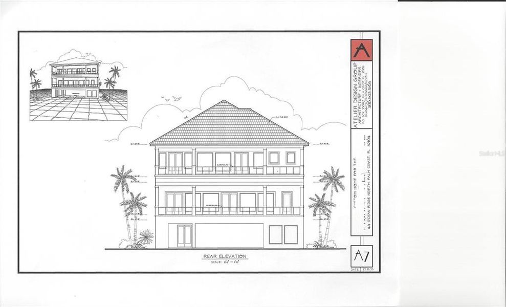 Exterior rendering of this home design in , Palm Coast, FL (Image 4).