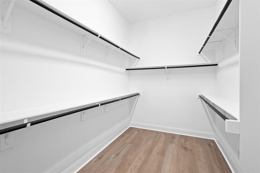 Spacious primary closet