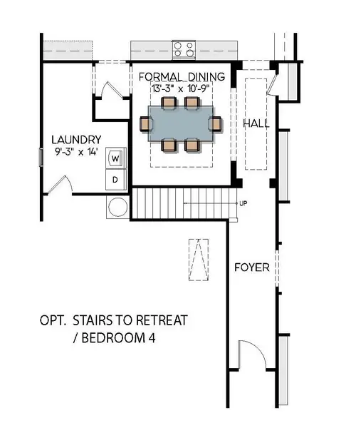 2D floor plan layout of this home in Wildbrook, Denver, NC (Image 4).