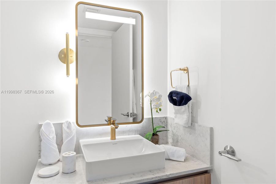 Furnished interior view inside a new home in , Miami (Image 15).