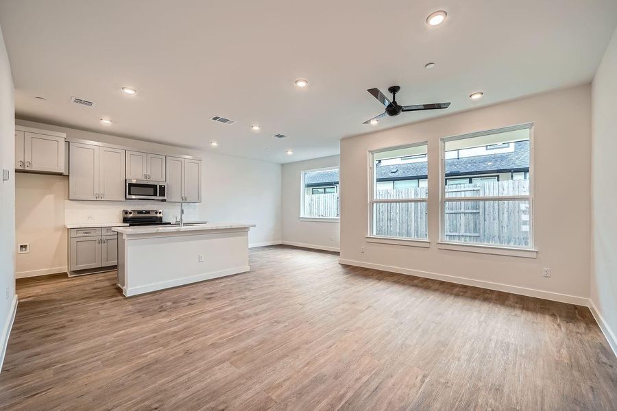 Furnished interior view inside a new home in Townhomes at Gattis, Round Rock (Image 8).