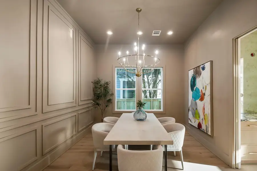 Perfect for hosting gatherings, the formal dining room blends elegance and functionality with easy access to the butler’s pantry for effortless entertaining.
