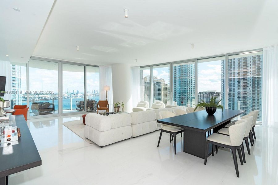Furnished interior view inside a new home in , Miami (Image 13).