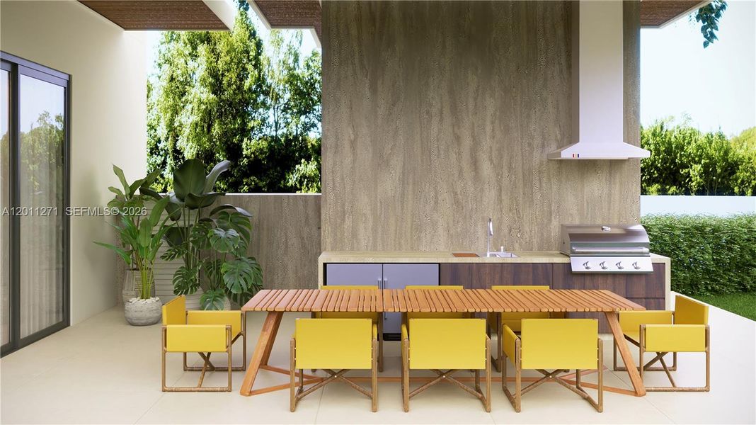 Exterior details and patio area of a home in , Miami (Image 29).