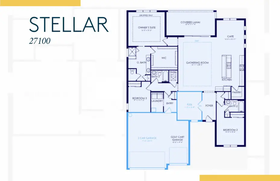 2D floor plan layout of this home in Arbor Oaks, North Port, FL (Image 4).