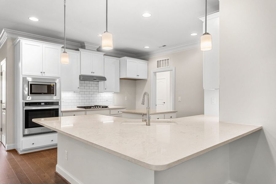 Representative furnished interior of a home built from the Somerset by Keystone Homes NC in Weybridge, Burlington (Image 9).