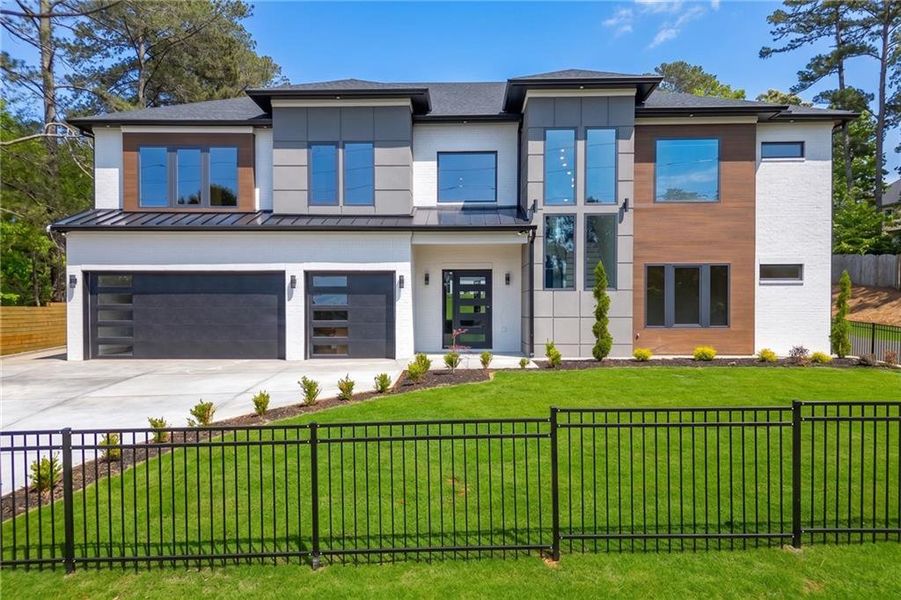 Front exterior of a new home in , Lawrenceville, GA, highlighting curb appeal (Image 25).