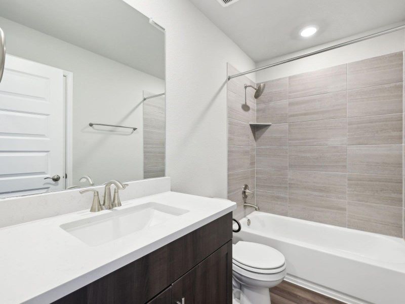 Photo is not of the actual home, but is an inspirational photo of builder’s model home and may depict options, furnishings, and/or decorator features that are not included