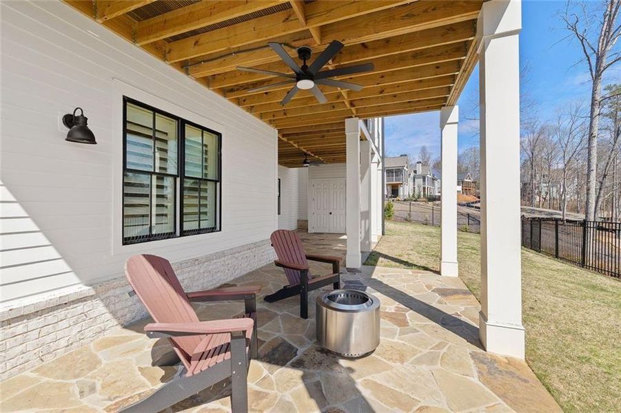 Exterior details and patio area of a home in , Dawsonville (Image 32).