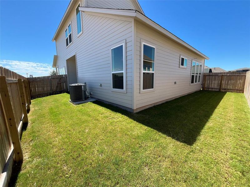 Spacious fenced in backyard