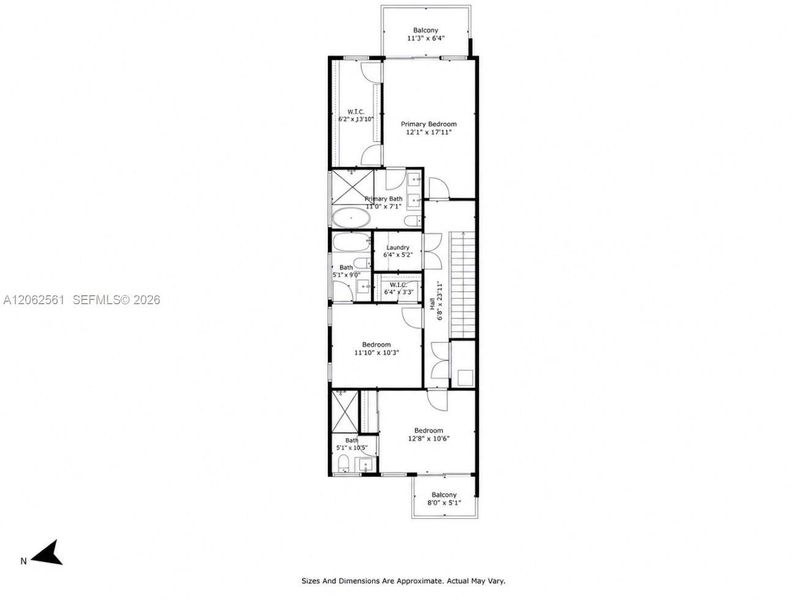 2D floor plan layout of this home in , Miami, FL (Image 5).