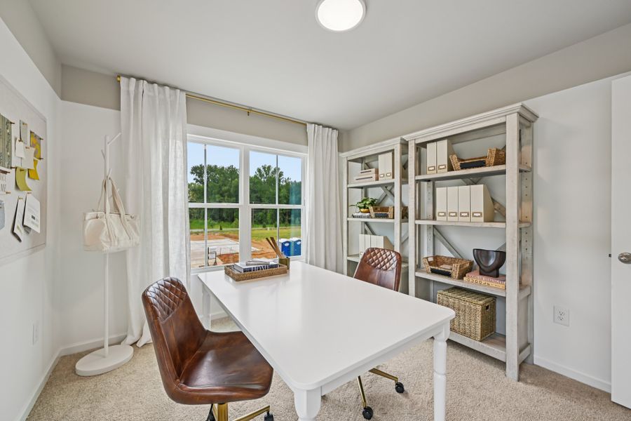 Representative furnished interior of a home built from the Camellia by Ashton Woods in Towns at Crescent Mills, Wilson's Mills (Image 16).