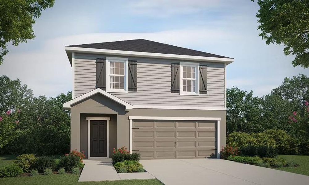 Front exterior of a new home in VillaMar, Winter Haven, FL, highlighting curb appeal (Image 1). Front exterior of a new home in VillaMar, Winter Haven, FL, highlighting curb appeal (Image 1).