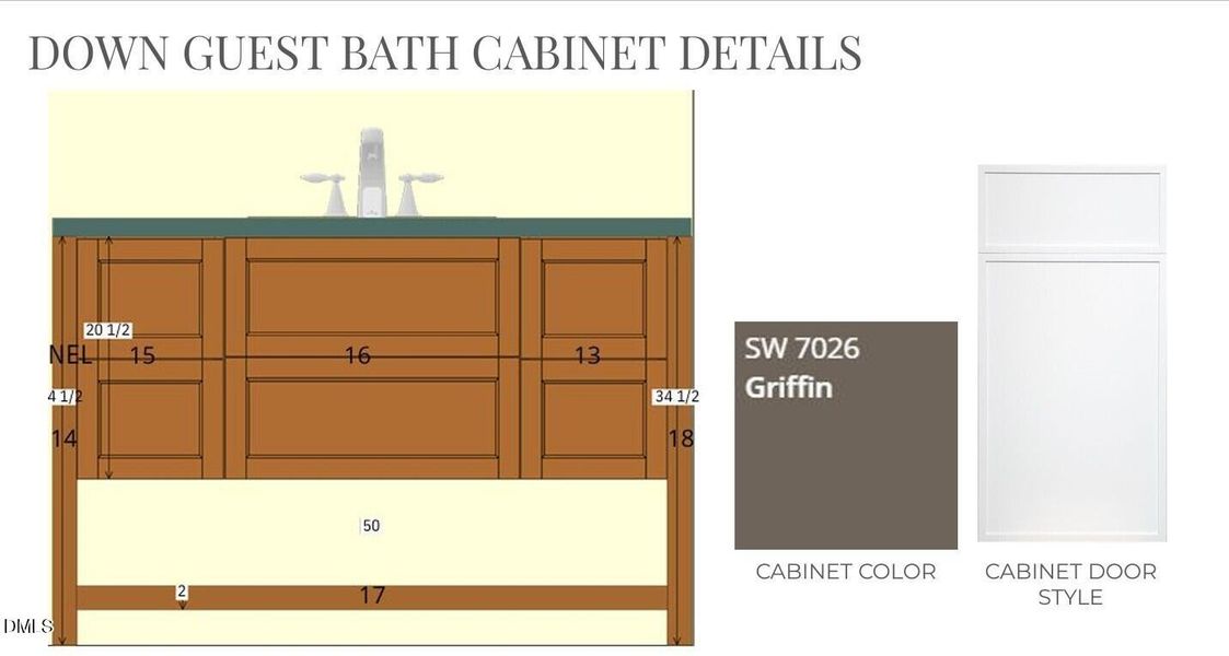 Down Guest Bath Cabinet Details 20
