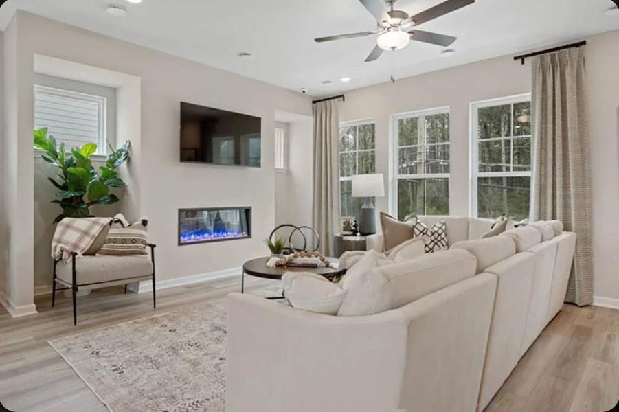 Furnished interior view inside a new home in Dreycott, Lawrenceville (Image 11). Furnished interior view inside a new home in Dreycott, Lawrenceville (Image 11).
