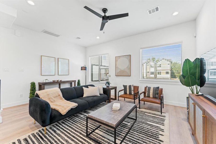 Living Room - Second Floor - Photos are from the same builder but a different project. Homes may be different