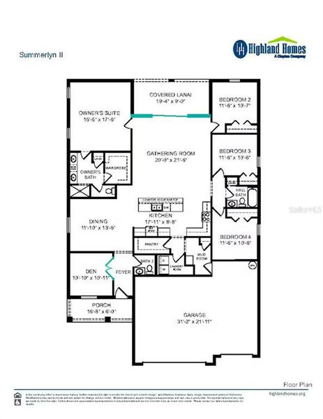 2D floor plan layout of this home in Sunridge Chase, Ruskin, FL (Image 2). 2D floor plan layout of this home in Sunridge Chase, Ruskin, FL (Image 2).