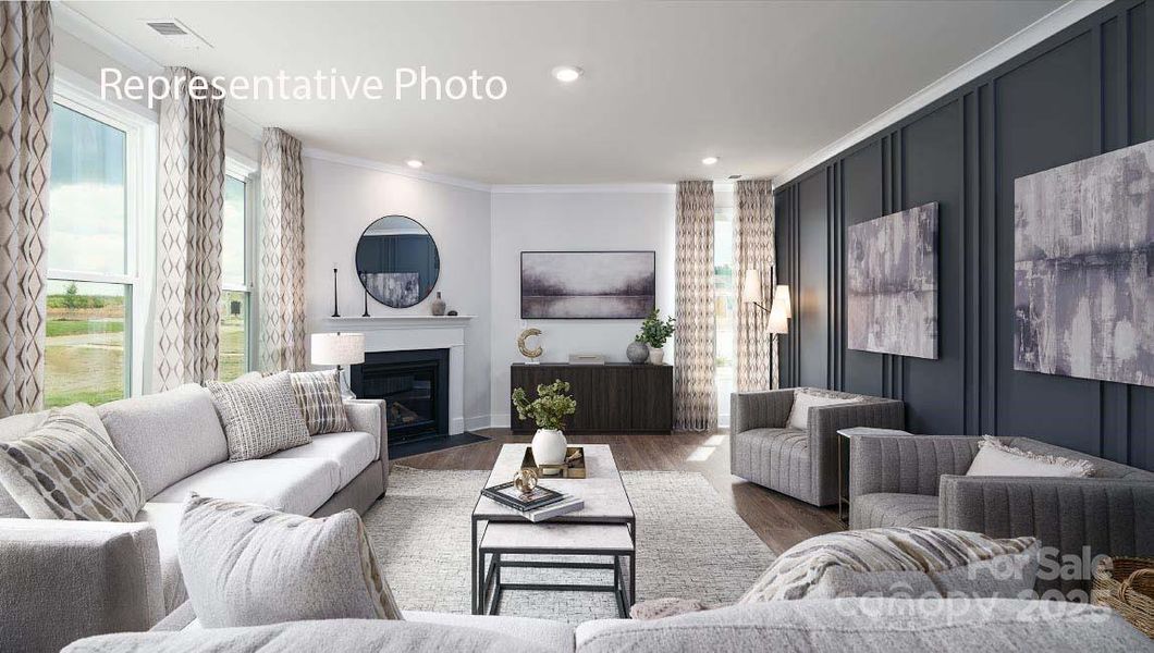 Furnished interior view inside a new home in Sanctuary at Southgate, Indian Trail (Image 7).