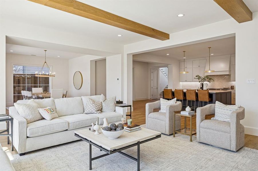 Furnished interior view inside a new home in , Dallas (Image 6).