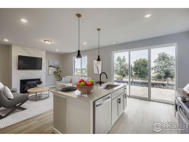 Stainless steel appliances and a gas range