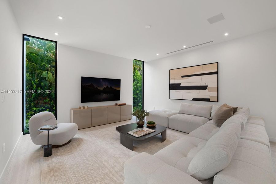 Furnished interior view inside a new home in , Miami (Image 9).