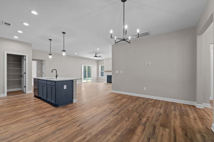 Representative unfurnished interior of a home built from the Weymouth by Caviness & Cates Communities in Bartlett Manor, Youngsville (Image 111).