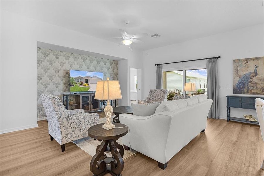 Furnished interior view inside a new home in , The Villages (Image 13).