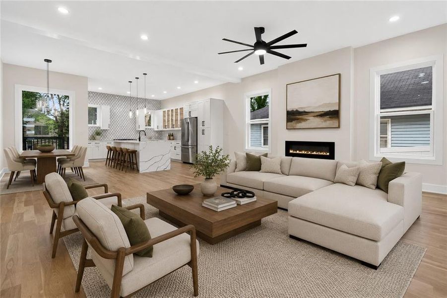 Furnished interior view inside a new home in , Atlanta (Image 6).