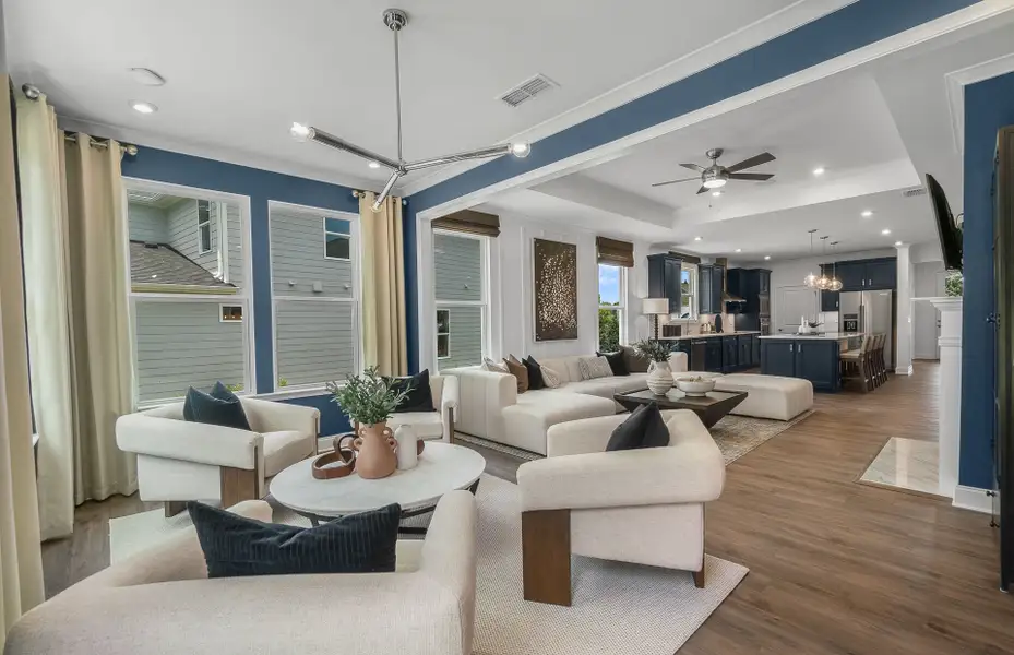 Furnished interior view inside a new home in Del Webb at Lake Oconee, Greensboro (Image 4). Furnished interior view inside a new home in Del Webb at Lake Oconee, Greensboro (Image 4).