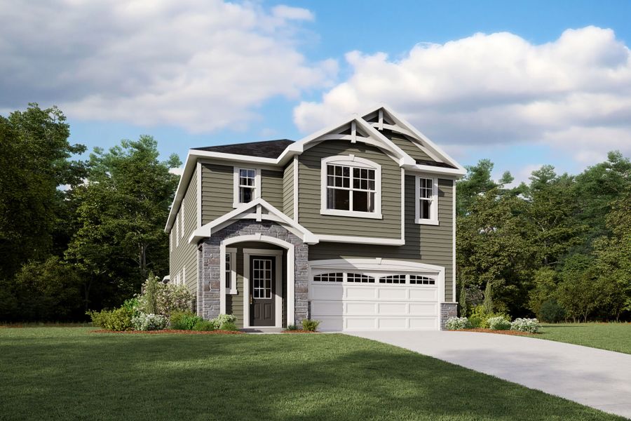 Representative exterior photo of a completed home built from the Palmer by Mattamy Homes in Magnolia Park, Garner, NC (Image 10). Representative exterior photo of a completed home built from the Palmer by Mattamy Homes in Magnolia Park, Garner, NC (Image 10).