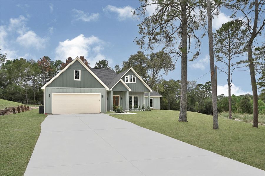 Front exterior of a new home in , Plantersville, TX, highlighting curb appeal (Image 25).