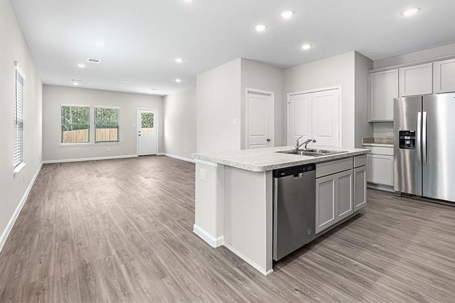 Representative furnished interior of a home built from the Bridgeport by Century Communities in Granger Pines, Conroe (Image 3). Representative furnished interior of a home built from the Bridgeport by Century Communities in Granger Pines, Conroe (Image 3).