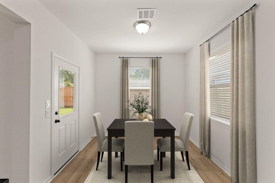 Sun-lit dining area (*Photo not of actual home and used for illustration purposes only.)