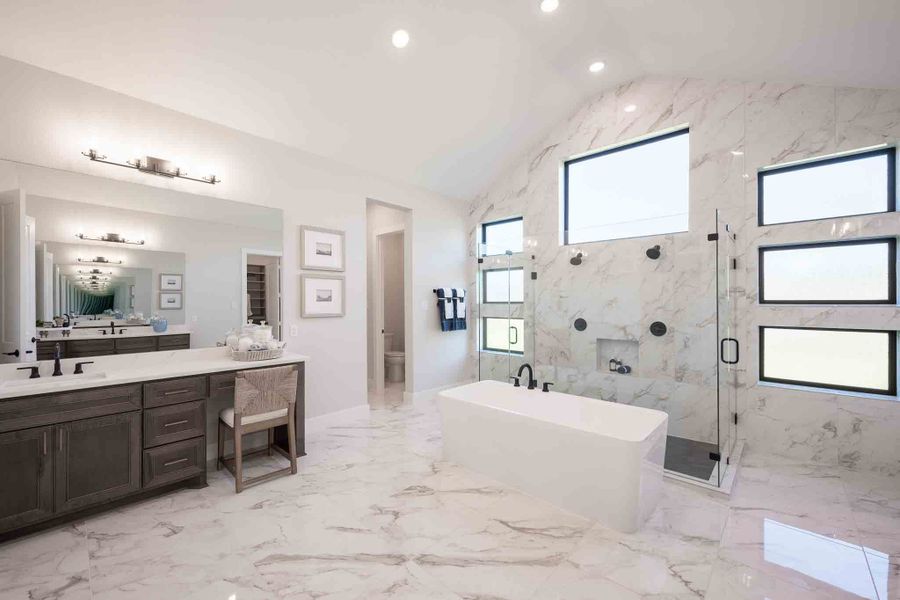 Representative furnished interior of a home built from the Meritage by Tri Pointe Homes in Legacy Grove 1/2 Acre, Montgomery (Image 24).