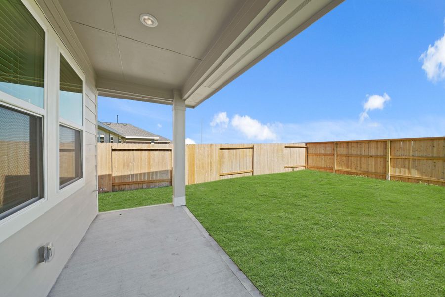 Enjoy relaxing on the covered patio