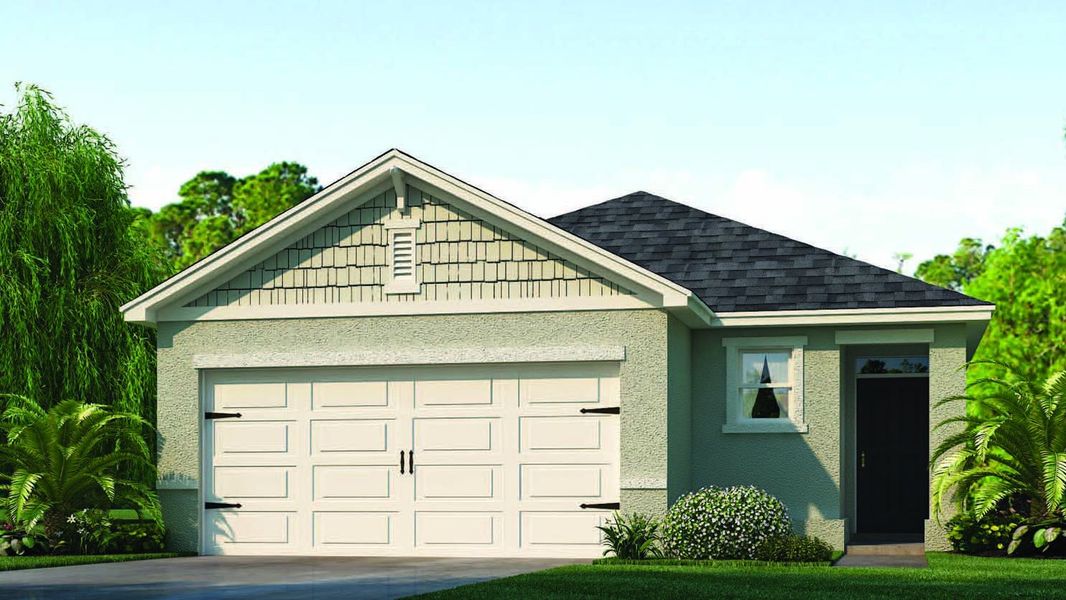Front exterior of a new home in Crosswinds, Haines City, FL, highlighting curb appeal (Image 2).
