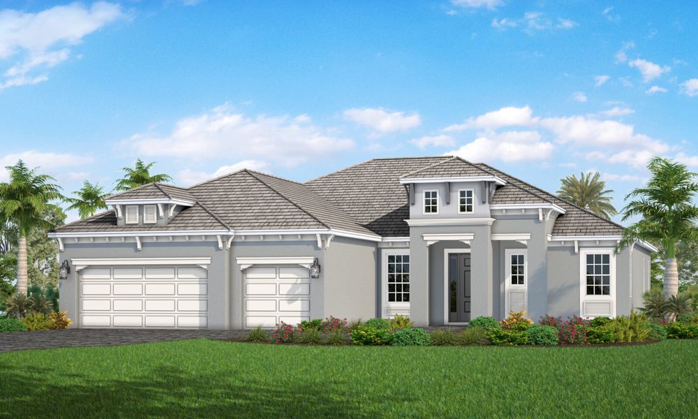 Representative exterior photo of a completed home built from the Sanibel 2 by Neal Communities in SkySail, Naples, FL (Image 2).