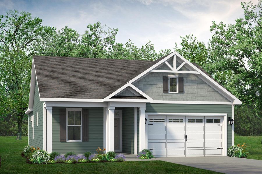 Representative exterior photo of a completed home built from the The Primrose by Chesapeake Homes in Coastal Club of the Carolinas, Calabash, NC (Image 20).