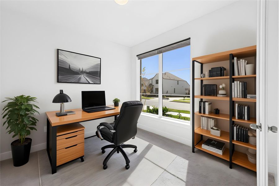 Office with baseboards