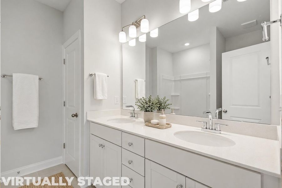 Furnished interior view inside a new home in Tidewater at Lakes of Cane Bay, Summerville (Image 43).