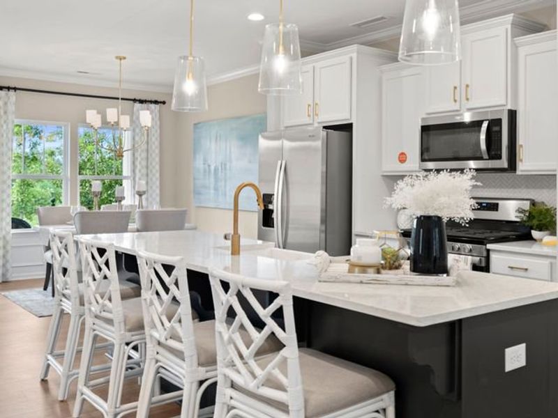 Representative furnished interior of a home built from the Preston by True Homes in Morgan Hills, Albemarle (Image 6).