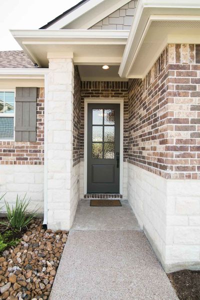 Representative exterior details of a home built from the The Ashley by Reece Homes in Harvest Meadows, Bryan (Image 3).