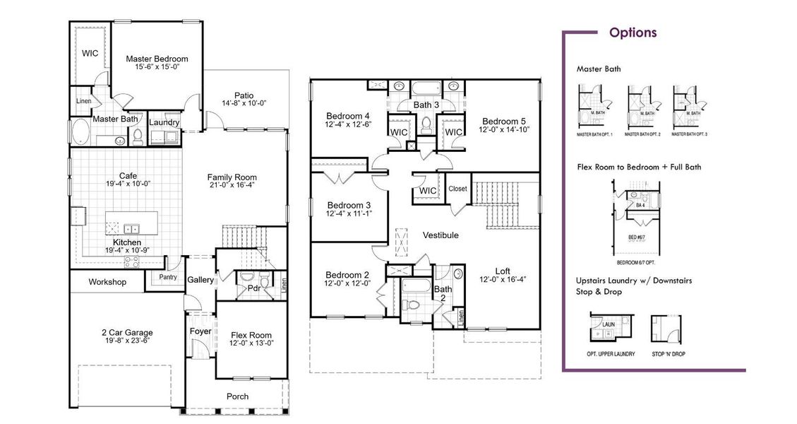 2D floor plan layout of this home in , Moncks Corner, SC (Image 3). 2D floor plan layout of this home in , Moncks Corner, SC (Image 3).