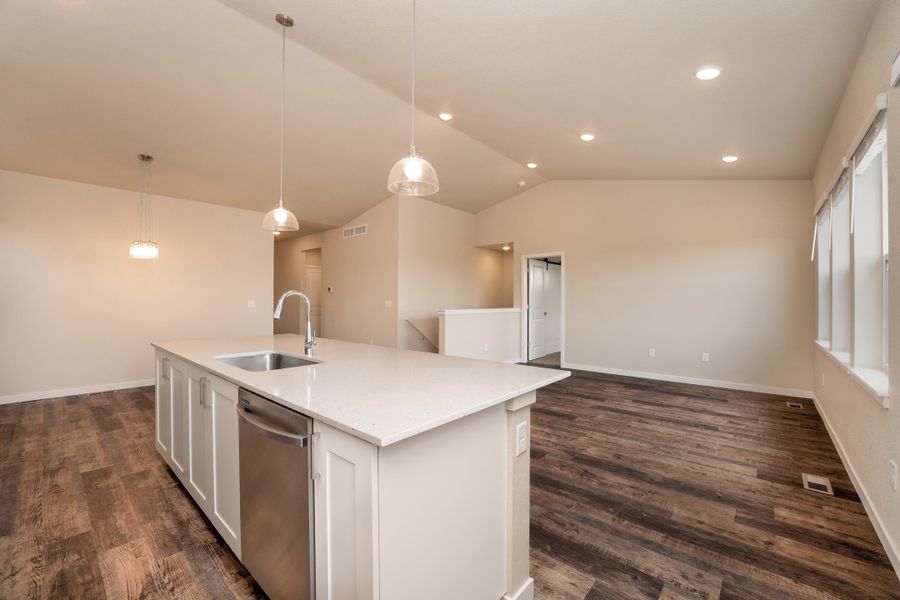 Representative furnished interior of a home built from the Stratton by Baessler Homes in Hudson Hills, Hudson (Image 9).
