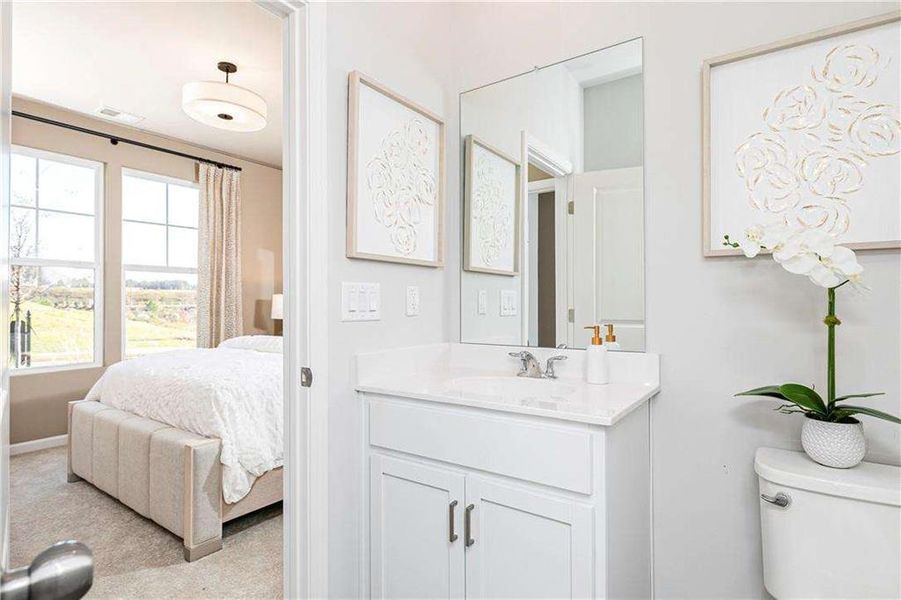 Furnished interior view inside a new home in River Oaks, Locust Grove (Image 5).