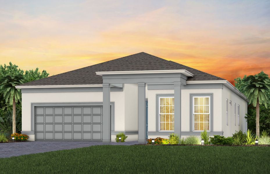 Representative exterior photo of a completed home built from the Concord by Del Webb in Del Webb Tradition, Port St. Lucie, FL (Image 20).
