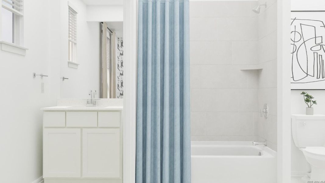 Furnished interior view inside a new home in Gatehouse, New Braunfels (Image 13).