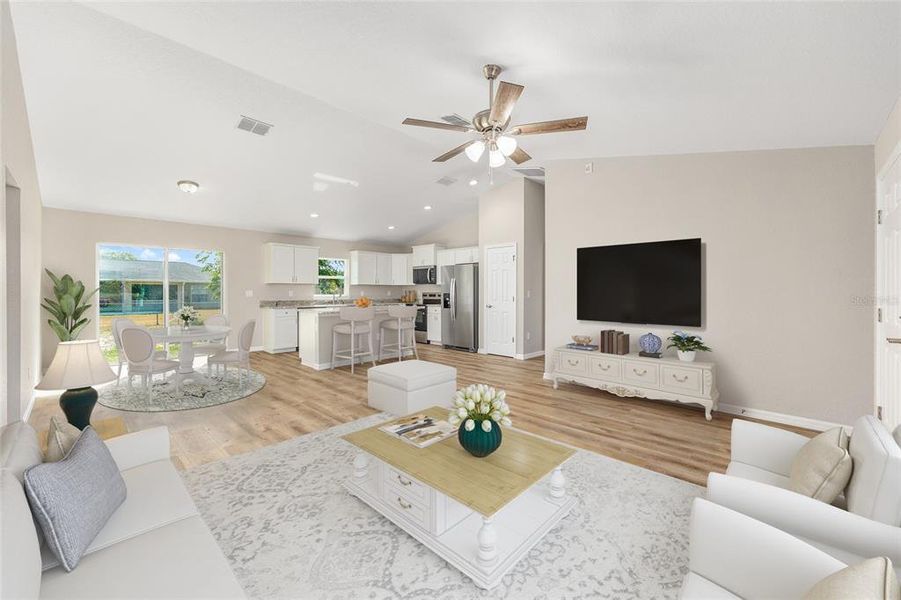 Furnished interior view inside a new home in , Ocklawaha (Image 9).